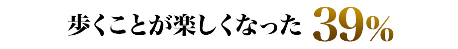 歩くことが楽しくなった 39％